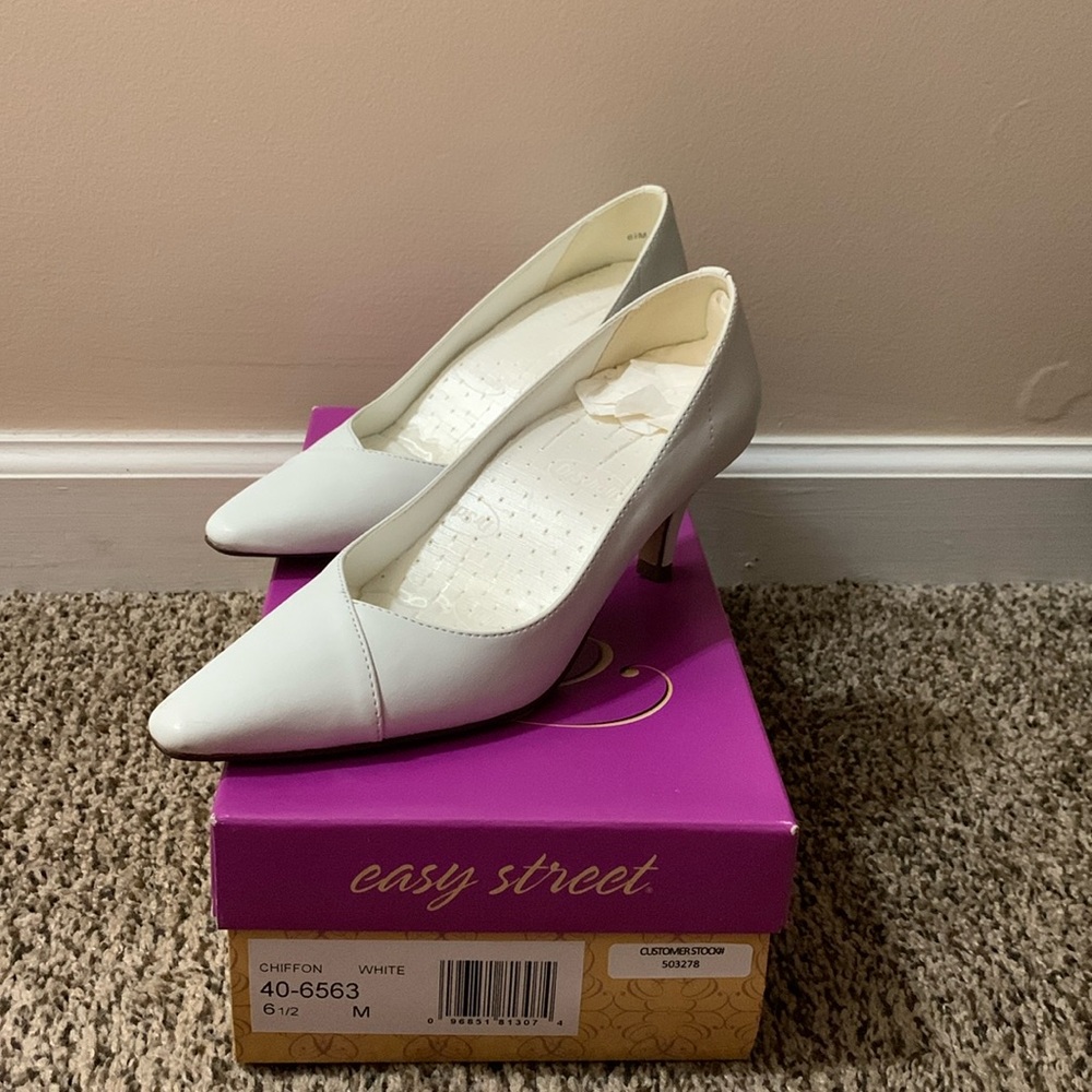 White womans heels
